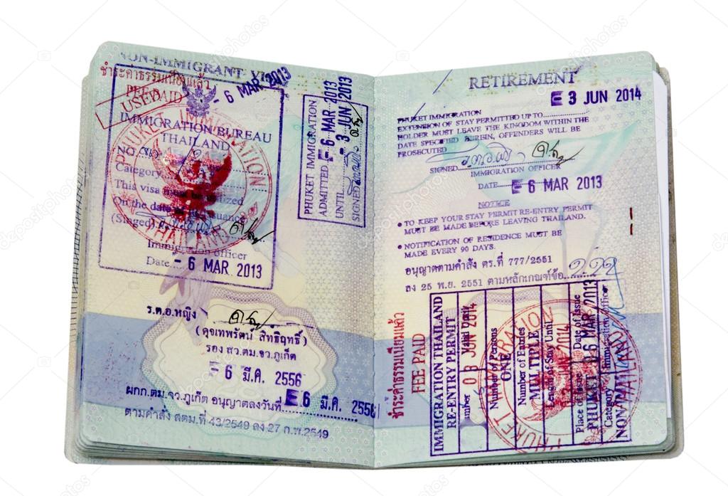 depositphotos 28882111 stock photo thai visa stamps Asien